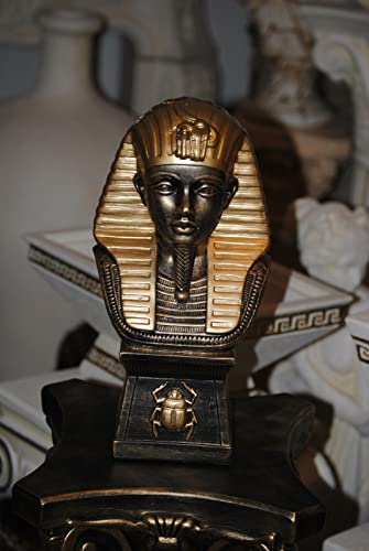 Deko Shop Cologne Ägyptische Groß Figur Tutenchamun Büste Pharao 2860-110, Schwarz von Deko Shop Cologne