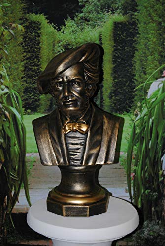 Wagner Richard Büste Statue Figur Deutscher Komponist Dichter Musiker 2029-110 von Deko Shop Cologne