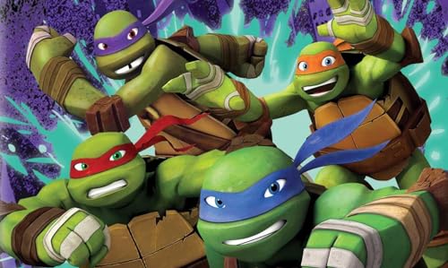 Ninja Turtles Tortenaufleger, Rechteckig A4 - Geburtstag Tortenbild Zuckerbild Tortenplatte Oblate Kuchenzuckerplatte von Torten Deko Shop