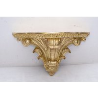 Gold Wand Konsole - Regal Vintage Stil Hängen von DekorStyle