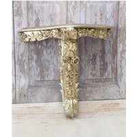 Silberne Wandkonsole - Florales Design Regal Vintage Silber Zum Aufhängen Wanddeko Wohndeko Geschenk Zur Wohnungseinweihung von DekorStyle