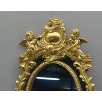 Spiegel Oval Kristall Gold Engel Art Deco Stil Geschenkidee von DekorStyle