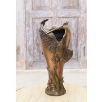 Vase Mit Einem Reiher - Blumentopf Design Handgemachte Wohndeko Geschenk Zur Hochzeit Jugendstil von DekorStyle