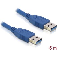 Delock USB-Kabel USB 3.2 Gen1 (USB 3.0 / USB 3.1 Gen1) USB-A Stecker, USB-A Stecker 5.00m Blau vergo von Delock