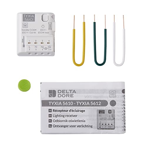 Delta Dore Tyxia 5610 Funkempfänger für Beleuchtungssteuerung Ein/Aus – Zentralisierung | smarte Beleuchtung – 6351400, White von Delta Dore