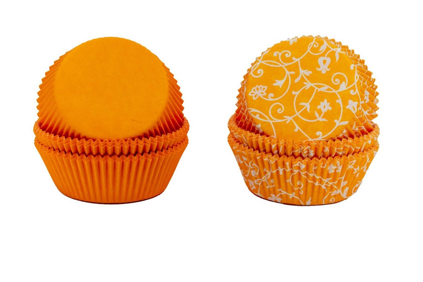 Demmler Muffinform Mango (Orange) mit & ohne Muster, Papier Muffinförmchen Set - Made in Germany von Demmler