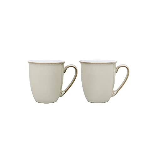 Denby Linen 016048018 Kaffeebecher, cremefarben, 2 Stück von Denby