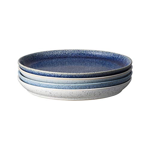 Denby Studio Blue 4-teiliges Speiseteller-Set, 411046001, 26 cm von Denby