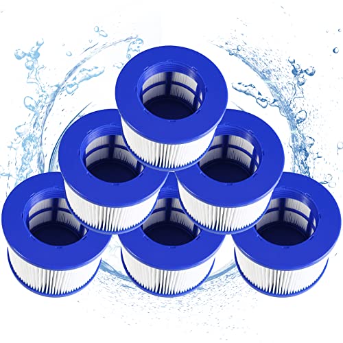 Denkmsd Whirlpool Filter für aufblasbares Spa, Infinite spa filterkartusche für Clever Spa 75 * 100 mm Höhe 75 mm Whirlpool filterkartusch, Filter spa Whirlpool für Aquaparx (6pc) von Denkmsd