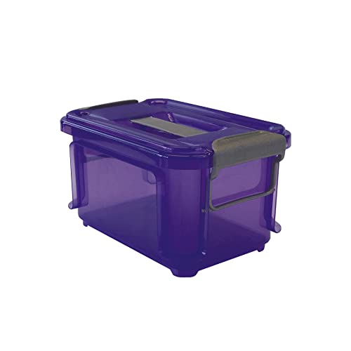 Denox Aufbewahrungsbox Ordnung, Kunststoff, Violett, 34.5 x 24 x 18 cm 25x16.5x14 cm violett von Denox