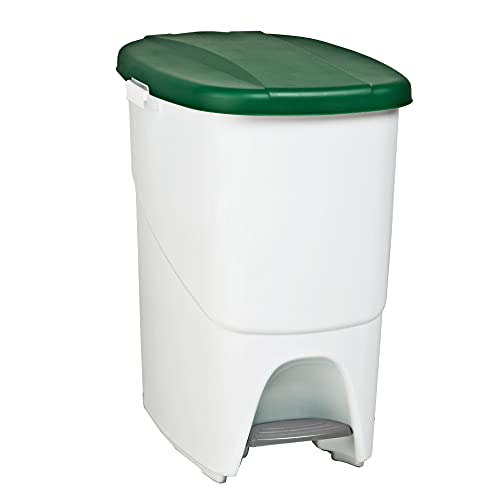 Denox DEN102 Umweltfreundliches Pedalbin 25 Liter, Kunststoff, grün, 25 L von Denox