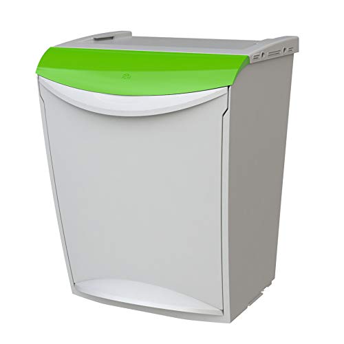 Denox DEN114 Ecosystem Modulares Recyclingsystem 25 Liter, Kunststoff, grün, 340x300x423 mm von Denox