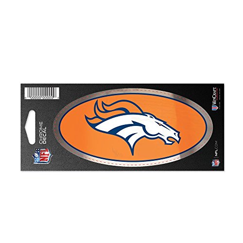 Denver NFL Broncos wcr07024014 Chrom Aufkleber, 7,6 x 17,8 cm von Wincraft