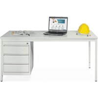 HEMMDAL Stahlrohr-Schreibtisch inkl. Schubladenblock, BxT 1.600 x 800 mm von HEMMDAL