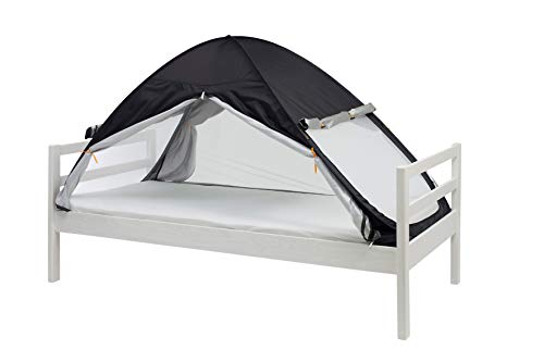 Deryan Bettzelt Pop Up - Moskitonetz Doppelbett - Moskitozelt Pop Up - Insektenschutz Bett - Faltbar und Leight - 200x90x110cm - Mückennetz Bett & Moskitonetz Reise Mit Tragetasche Schwarz von Deryan