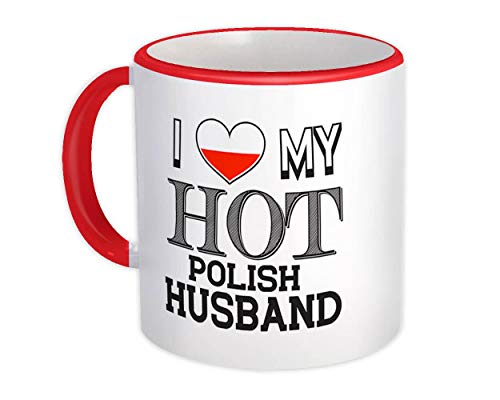 Ich liebe meinen heißen polnischen Ehemann : Geschenk Becher : Polen Flagge Land Valentinstag von Desconocido