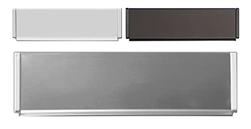 Aluminium-Außen Briefeinwurf-Sondermodell=220 x 78 mm-Briefklappe-Briefkasten-Briefschlitz-TOP (Alu. weiß Kanten weiß, 220 x 78 mm) von Desi-Schilder