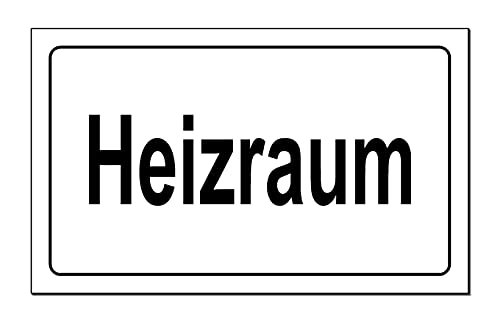 Heizraum-Folienaufkleber-Folien-Schild-Selbstklebend-250 x 150 mm-Warnschild-Hinweisschild-Türschild (1 Stk. Folie 25 x 15 cm Heizraum) von Desi-Schilder