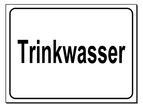Trinkwasser-Schild-Aluminium Verbund-200 x 150 x 2 mm-Warnschild-Hinweisschild-Türschild (1303-20 x 15 cm mit Löcher) von Desi-Schilder
