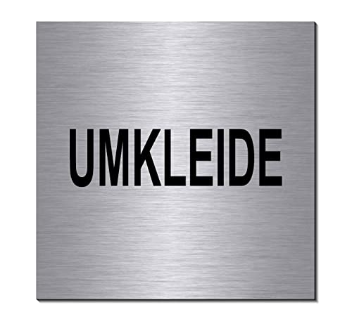 Umkleide-Toilettenschild-100 x 100 x 3 mm-Schild-Designschild-Aluminium-Edelstahloptik-Hinweisschild 1910-104 von Desi-Schilder