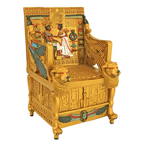 Ägyptische Dekor Schmuckschachtel - King Tut Goldenen Thron Jewelry Box - Ägyptische Statuen von Design Toscano