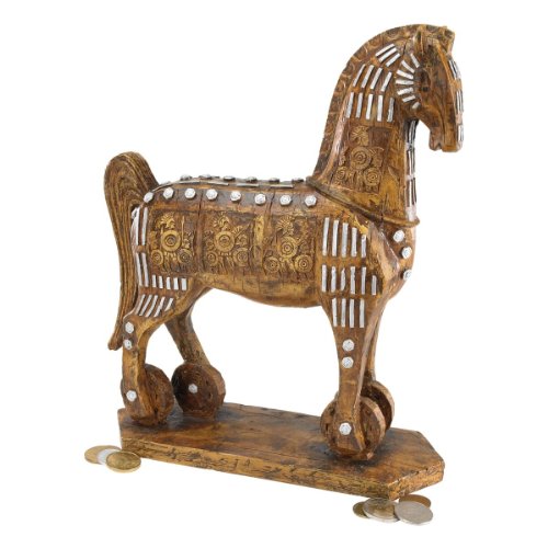 Design Toscano Das legendäre trojanische Pferd, Figur von Design Toscano