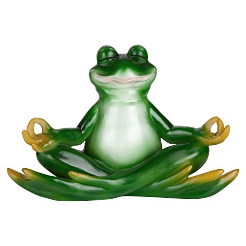 Design Toscano Froschfigur in Zenhaltung, Figur von Design Toscano