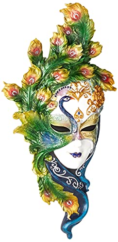Design Toscano Maske von Venedig, Wandskulptur: Pfauenmaske von Design Toscano