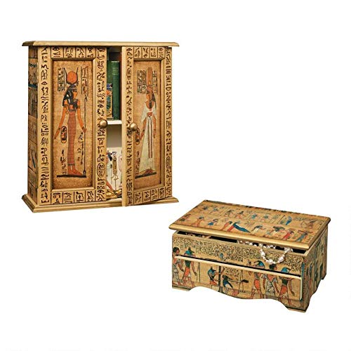 'Interpret Design Toscano S/2 Ägyptische Andenken Boxen von Design Toscano