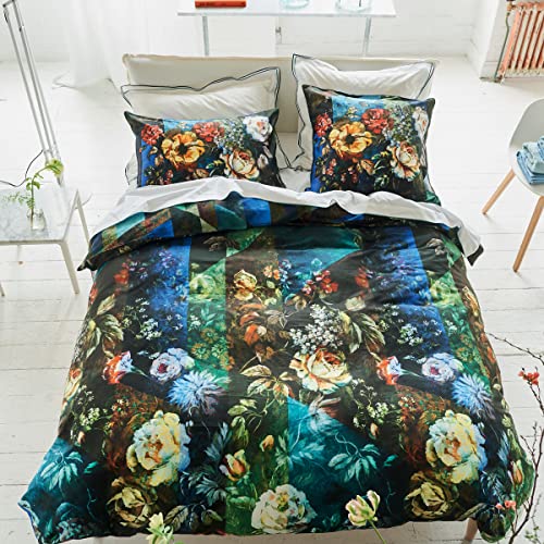 Bedruckter Bettbezug aus Baumwollsatin, Minakari, Kobalt, 200 x 200 cm Designers Guild von Designers Guild