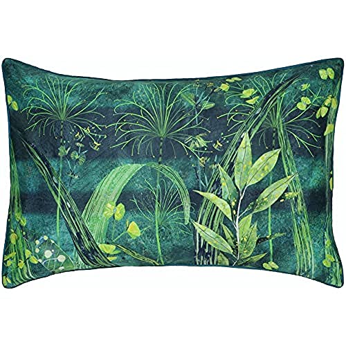 Designers Guild Arjuna Leaf Kissenbezug, Baumwolle, Viridian, 50 x 70 cm von Designers Guild