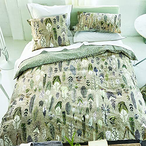 Quill Natural Bettbezug aus Baumwollperkal, 260 x 240 cm, Natural von Designers Guild