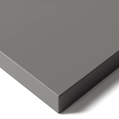 Desktronic Tischplatte 120x60 cm Schreibtischplatte – Perfekt für höhenverstellbare Schreibtische, Esstische und mehr – Made in Europe – 25 mm stabile Tischplatte langlebig (Grau) von Desktronic