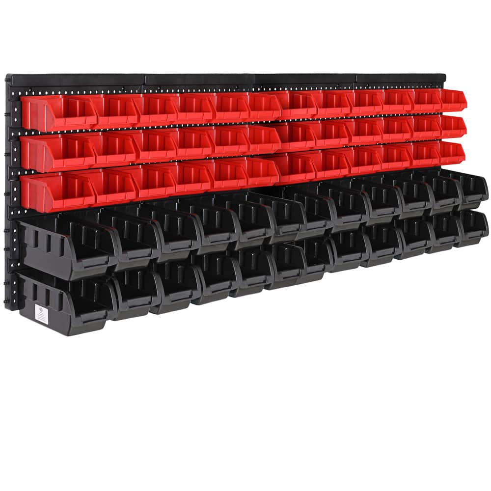 Werkzeugwand 2er-Set Schwarz/Rot mit je 30 Stapelboxen von Deuba®