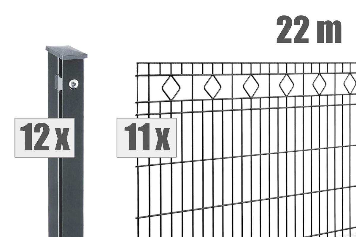 dz Zaunset VAP MALAGA 22m-0806-7016-DV von Deutsche Zauntechnik