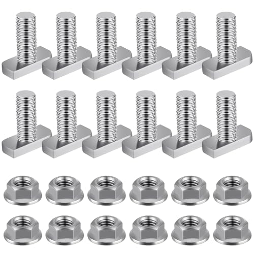 Edelstahl Hammerkopfschrauben, 12 Stücke M8 x 20 Edelstahl Hammerkopfschrauben Set Ankerschienenschrauben Gewächshaus Schrauben für Gewächshaus und Photovoltaik von Devenirriche