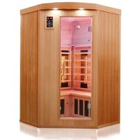 Dewello Infrarotkabine Infrarotsauna LAKEFIELD 2 120cm x 120cm x 190cm Dual-Therm von Dewello