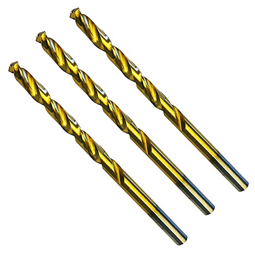 3er Pack HSS-TiN Metall-Spiralbohrer DIN 338 7,5mm geschliffen (Titannitriert, für Metal und Edelstahl, Profiqualität, lange Lebensdauer) von DiVo