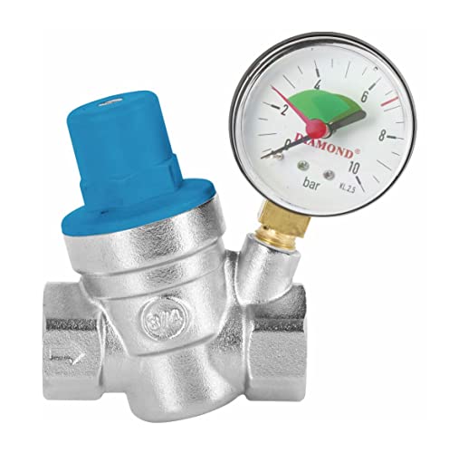 Druckminderer Druckregler IG 1" 1-6 Bar Manometer Wasserdruckminderer Regelventil von Diamond