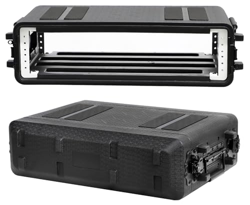 Diandian Stackable 19" 2U Rack Case - Flach 260mm 10.25" Tiefe, Abnehmbar, Schwarz, PL-2U260D von Diandian