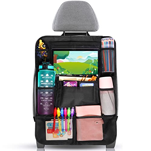 Diboniur Rückenlehnenschutz Auto Kinder - Auto Organizer mit 10 Taschen, Autositz-Organizer für iPad Tablets unter 10,5 Zoll, Viel Stauraum von Diboniur