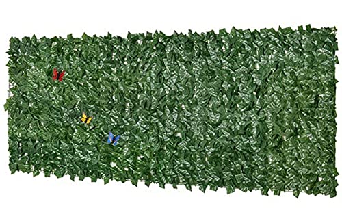 Diczkuoi Sichtschutz Zaun,Sichtschutz Terrasse,künstliche ivy Blatt grüne hecke roll privatsphäre absicherung Wand 240311(Size:1x9m/3.28x29.53ft) von Diczkuoi