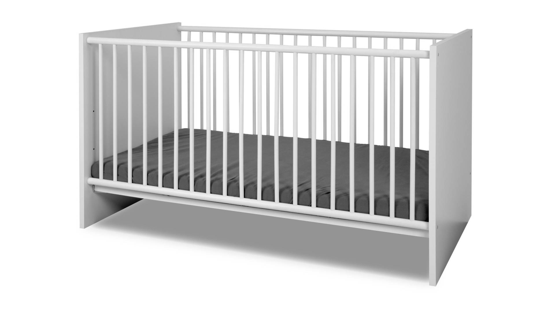 Kinderbett Babybett 70 x 140 cm weiß - IMAGE von Die Möbelfundgrube