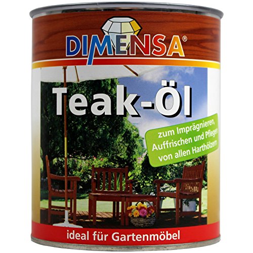 0,75L Dimensa® Teak-Öl farblos Holzpflege Naturöl Pflegeöl von Dimensa