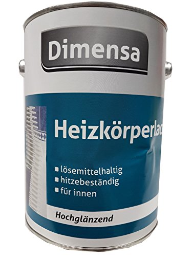 Dimensa Heizkörperlack Hochglänzend weiß 2,5 Liter von Dimensa