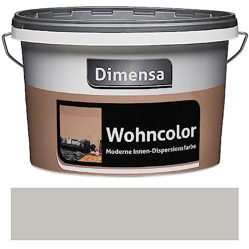 Dimensa Wohncolor bunte Wandfarbe hell-grau 2,5 Liter, Kiesel hell-grau von Dimensa