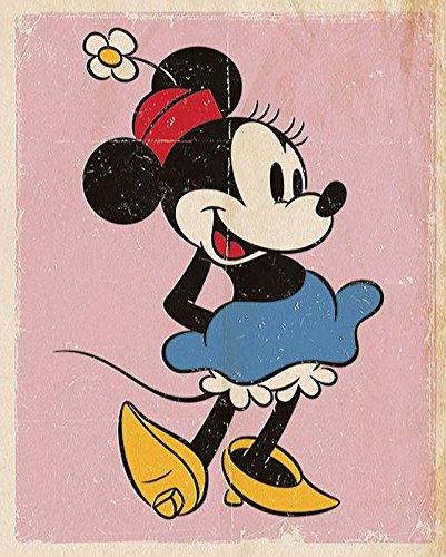 Minnie Mouse Poster Retro Pink (40cm x 50cm) von Disney