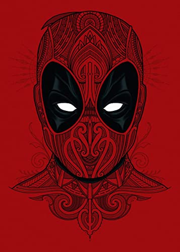 Displate – Metallposter - Magnet-Montage - Marvel - Deadpool - Mandala Effect Deadpool - Größe M - 32x45cm von Displate