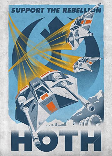 Displate – Metallposter - Magnet-Montage - Star Wars - Galactic Propaganda - Support the Rebellion - Größe M - 32x45cm von Displate