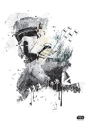 Displate – Metallposter - Magnet Mounted - Star Wars - Rogue One Jammed Transmission - Scarif Trooper - Größe M - 32x45cm von Displate